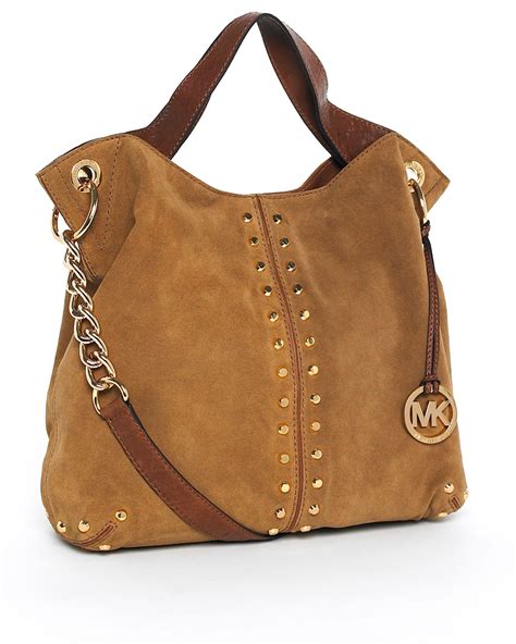 brown michael kors handbag|Michael Kors brown suede purse.